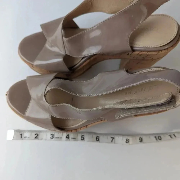 Calvin Klein Platform Cork Heels -7.5/8 - Picture 8 of 8